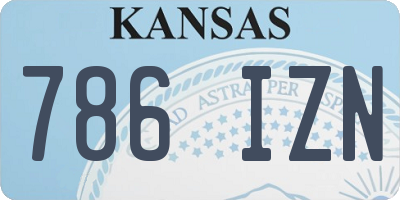 KS license plate 786IZN