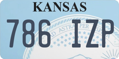 KS license plate 786IZP