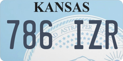 KS license plate 786IZR
