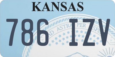 KS license plate 786IZV