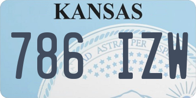 KS license plate 786IZW