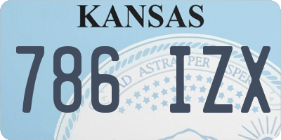KS license plate 786IZX