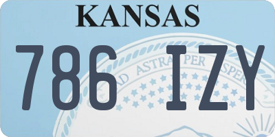 KS license plate 786IZY
