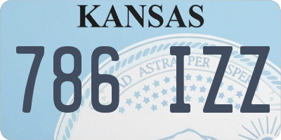 KS license plate 786IZZ