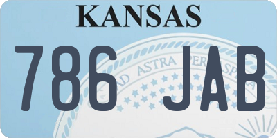 KS license plate 786JAB