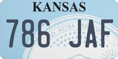 KS license plate 786JAF