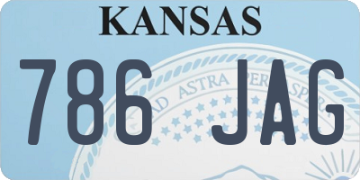 KS license plate 786JAG