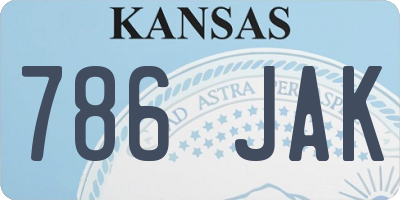 KS license plate 786JAK