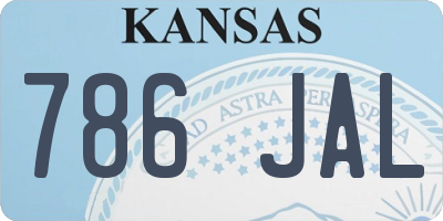 KS license plate 786JAL