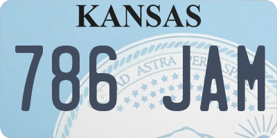 KS license plate 786JAM