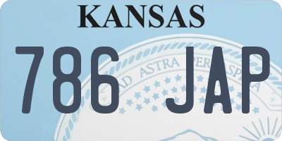 KS license plate 786JAP