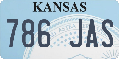 KS license plate 786JAS