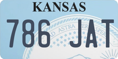 KS license plate 786JAT
