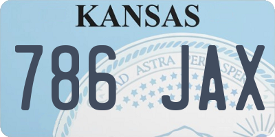 KS license plate 786JAX