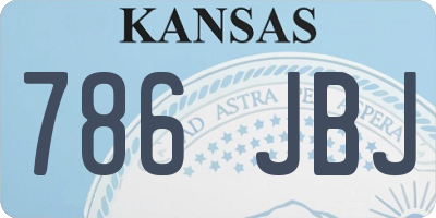 KS license plate 786JBJ