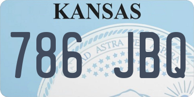 KS license plate 786JBQ