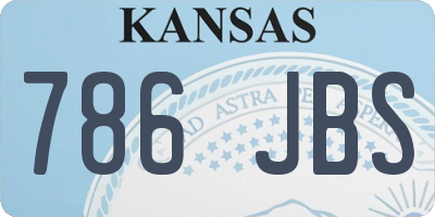 KS license plate 786JBS