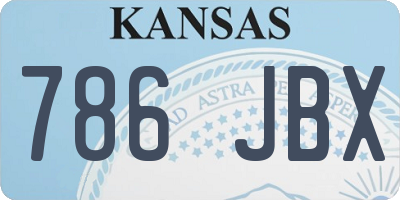 KS license plate 786JBX