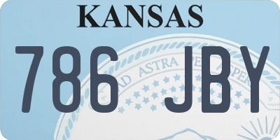 KS license plate 786JBY