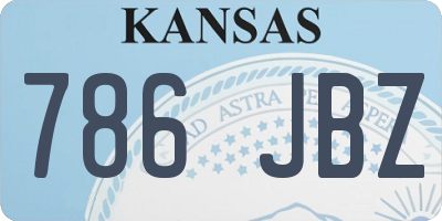 KS license plate 786JBZ