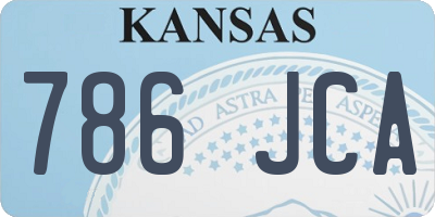 KS license plate 786JCA