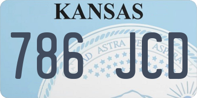 KS license plate 786JCD