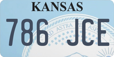 KS license plate 786JCE