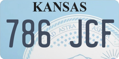 KS license plate 786JCF