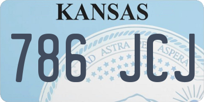 KS license plate 786JCJ