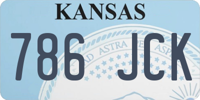 KS license plate 786JCK