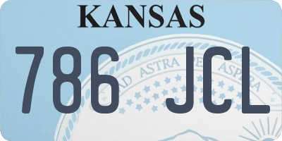 KS license plate 786JCL