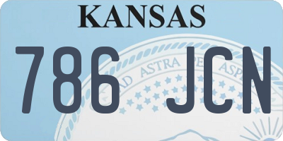 KS license plate 786JCN