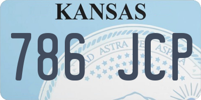 KS license plate 786JCP