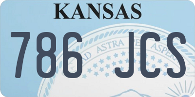 KS license plate 786JCS