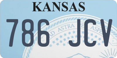 KS license plate 786JCV