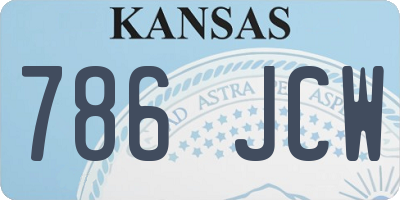 KS license plate 786JCW