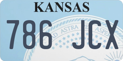 KS license plate 786JCX