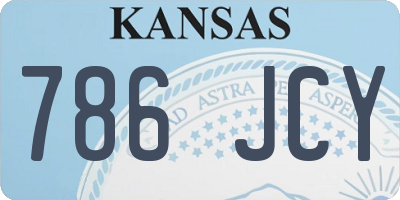 KS license plate 786JCY