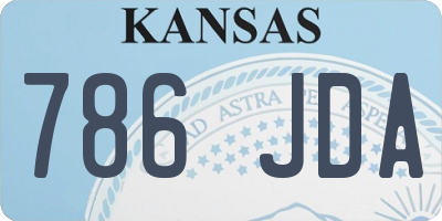 KS license plate 786JDA