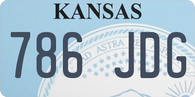 KS license plate 786JDG