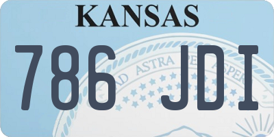 KS license plate 786JDI