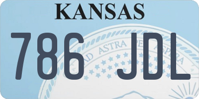 KS license plate 786JDL