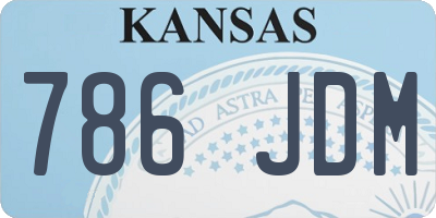 KS license plate 786JDM