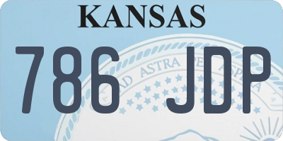 KS license plate 786JDP