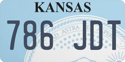 KS license plate 786JDT