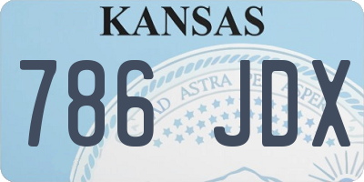 KS license plate 786JDX