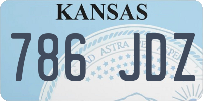 KS license plate 786JDZ