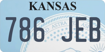 KS license plate 786JEB