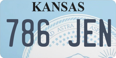 KS license plate 786JEN