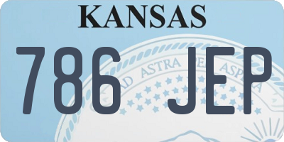 KS license plate 786JEP